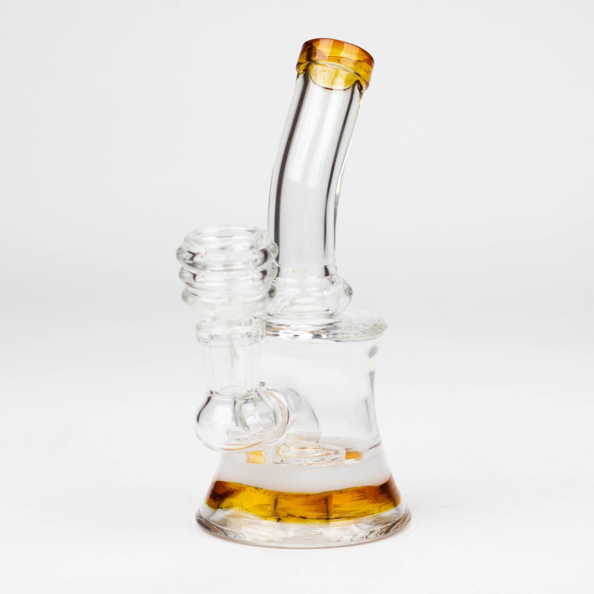 6.5" bent neck glass bong with diffuser_2