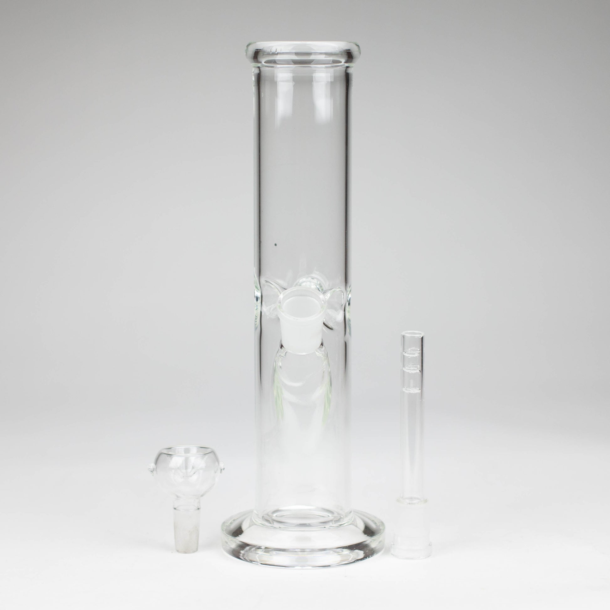 10" Straight tube glass water bong_6