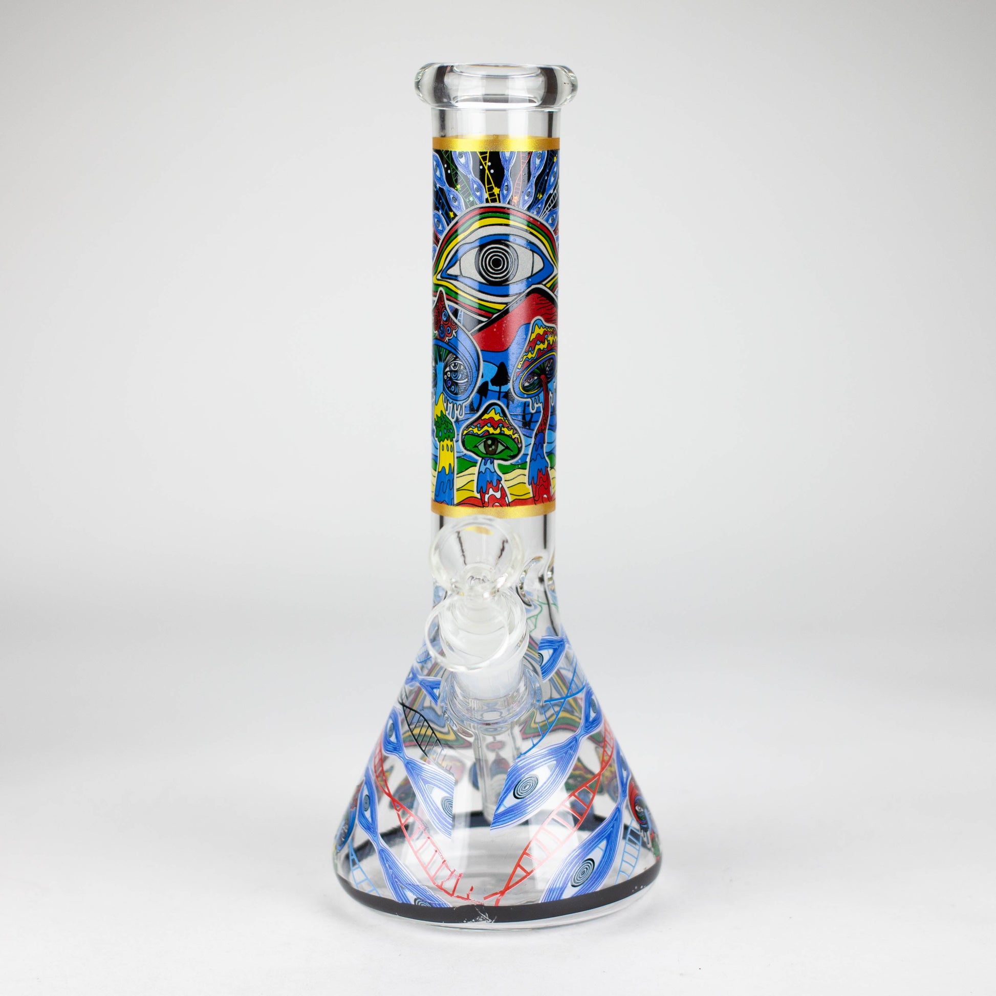 10" Glass Bong With Eye Design_2