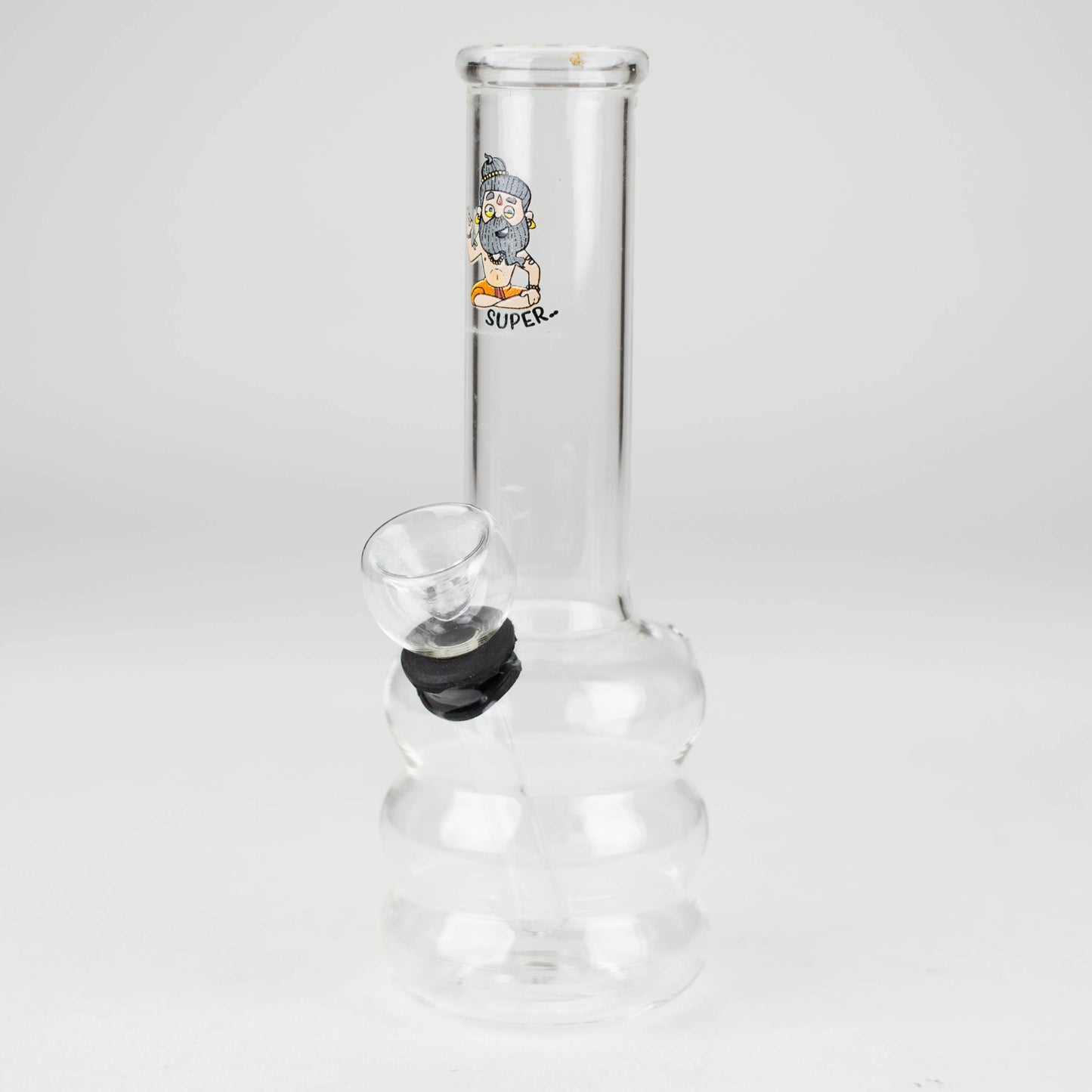 6" Clear Glass water pipe-Sticker_0