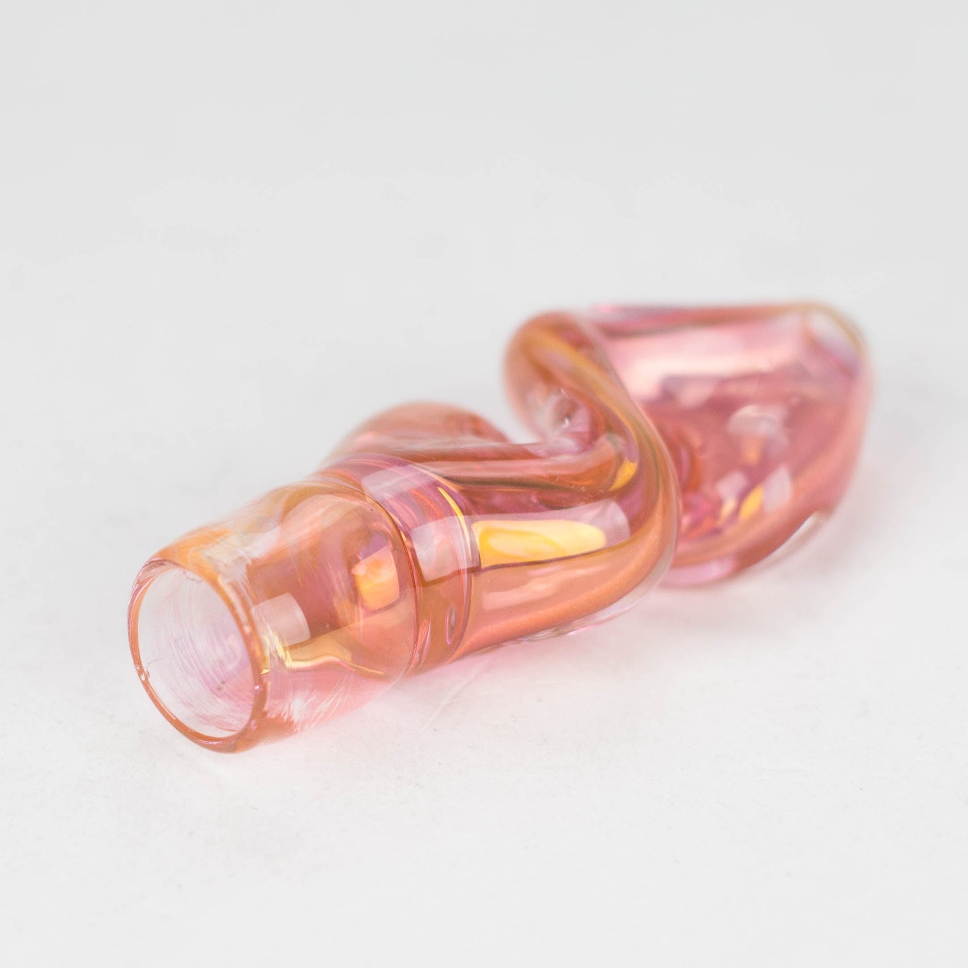 2.5" Pink Gold fumed Glass Twist Pipe Pack of 4_2