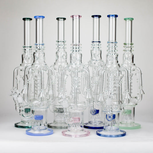 19" Coil Glass water recycler bong [C1576]_0