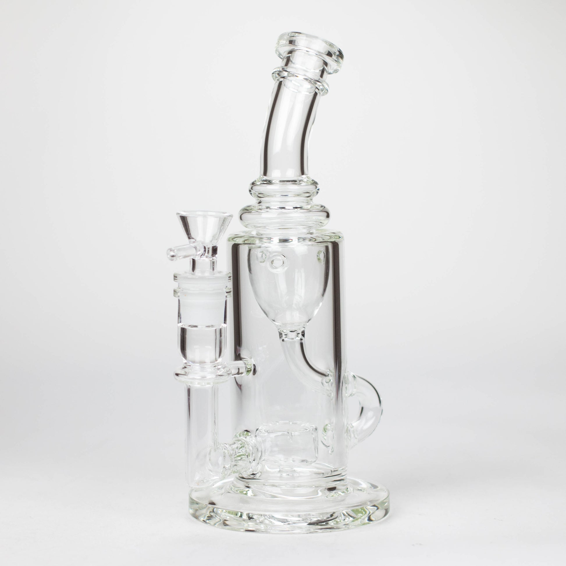 10″ Straight Tube Recycler Glass Bong [C1555]_0