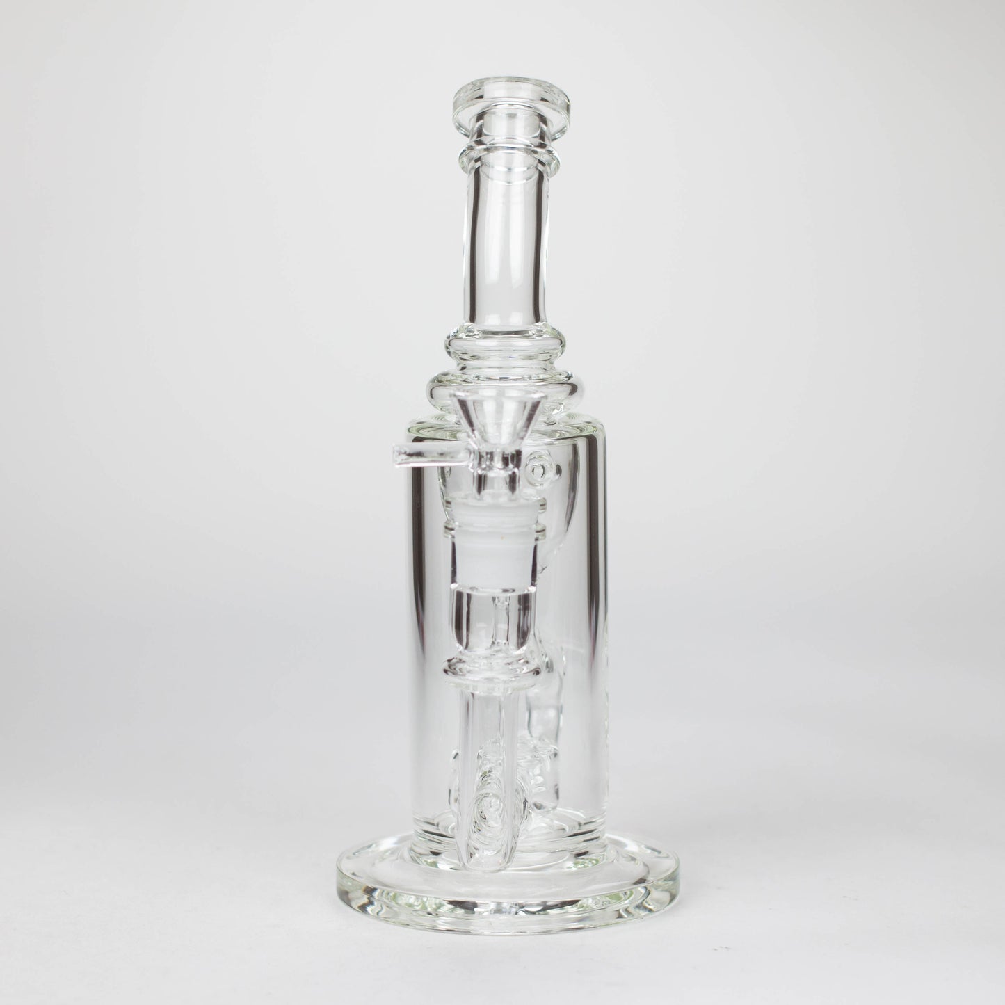 10″ Straight Tube Recycler Glass Bong [C1555]_2