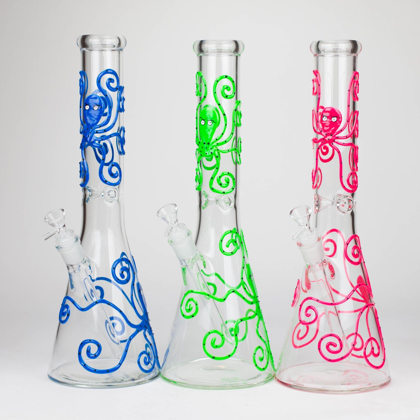 15.5" Glow in the dark beaker glass water bong [AK082]_0