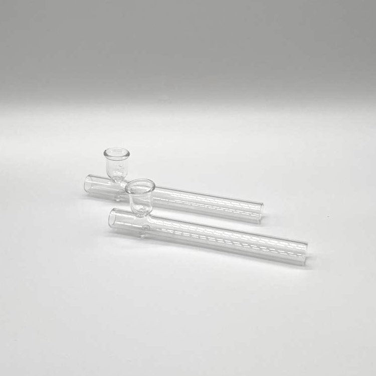 Steamroller Clear Glass Shotgun   Pipe 6" - 2PCS_0