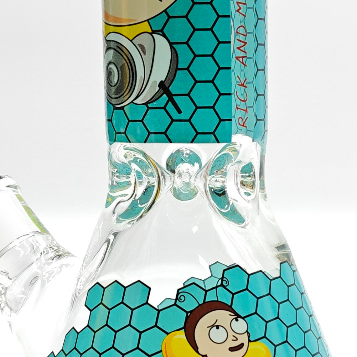 14" 7mm R&M Cartoon Beaker Glass Bong [P29]_2