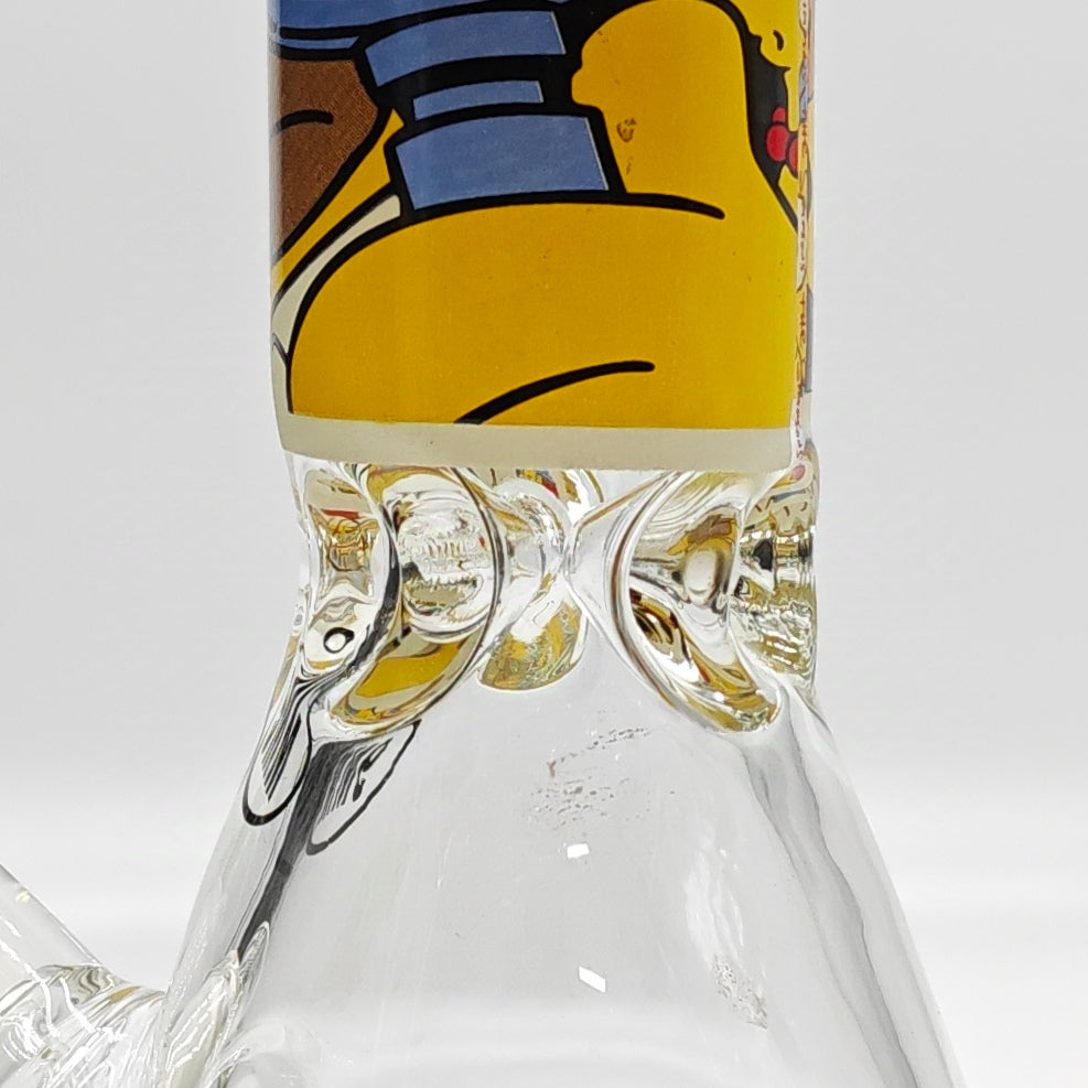 14" 9mm Cartoon Beaker Glass Bong [145009P]_9