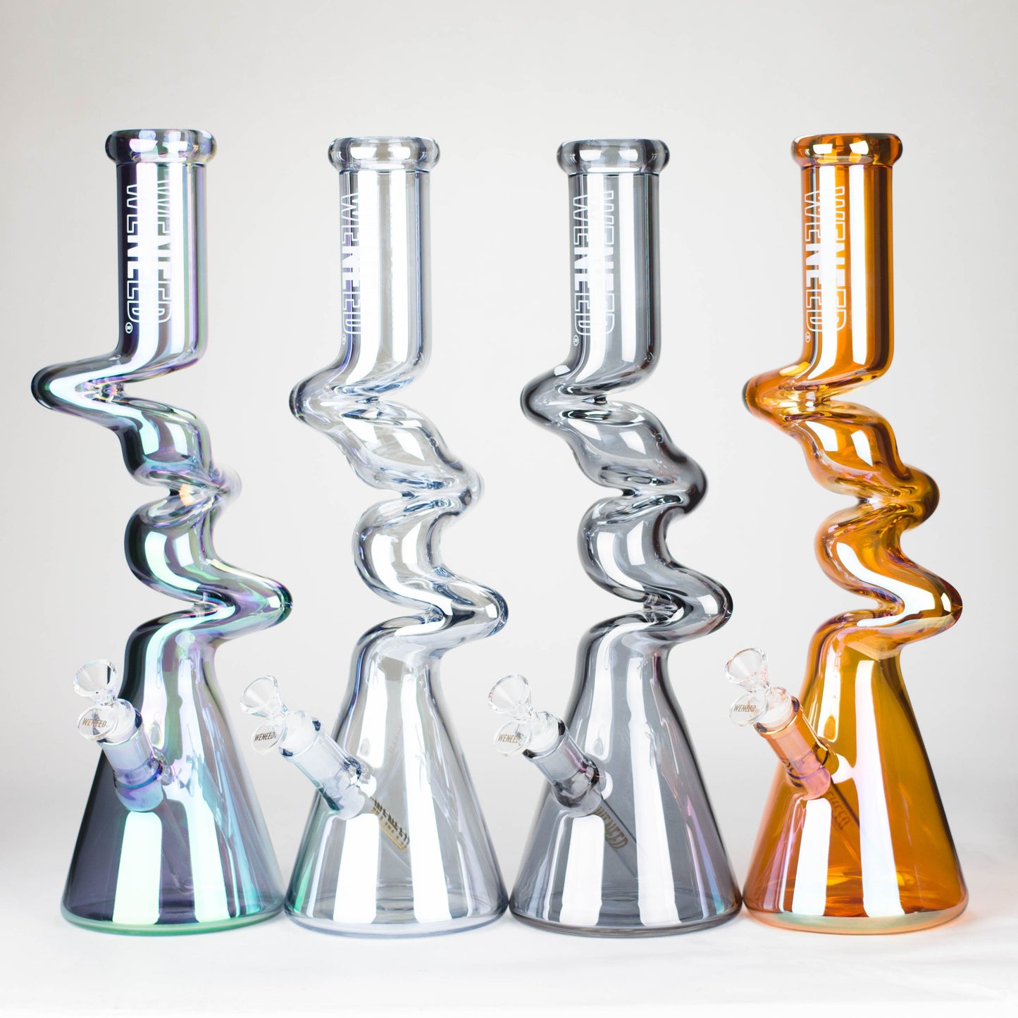 WENEED | 17.5" Iridescent Ripple Glass Bong_0