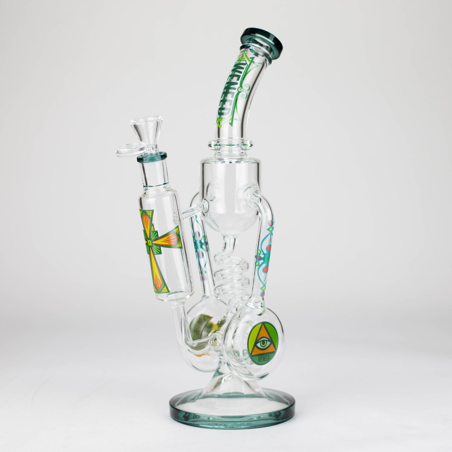 WENEED | 14" Spiral Recycler Glass bong_3