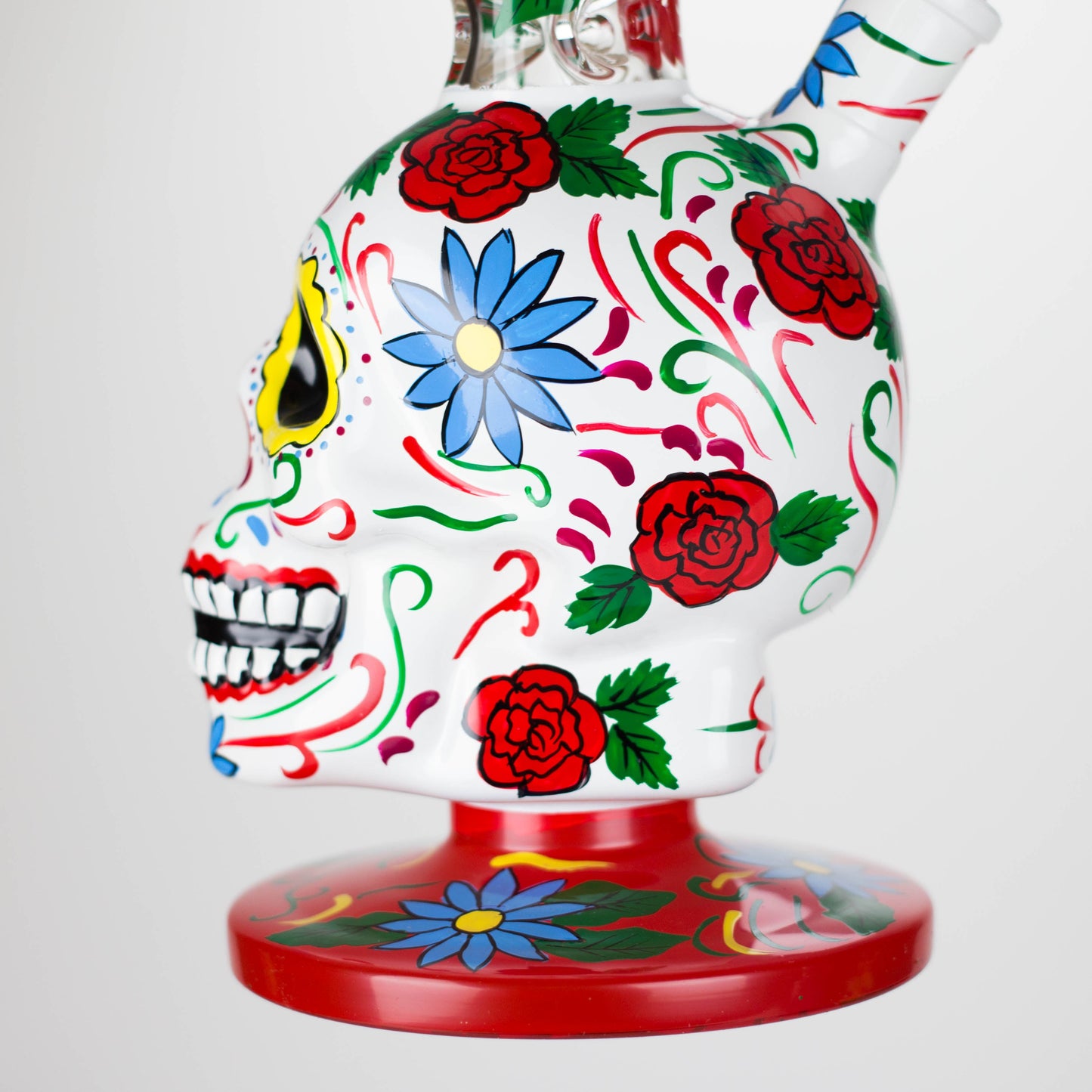 10" Sugar Skull-Themed glass bong [SK Series]_2