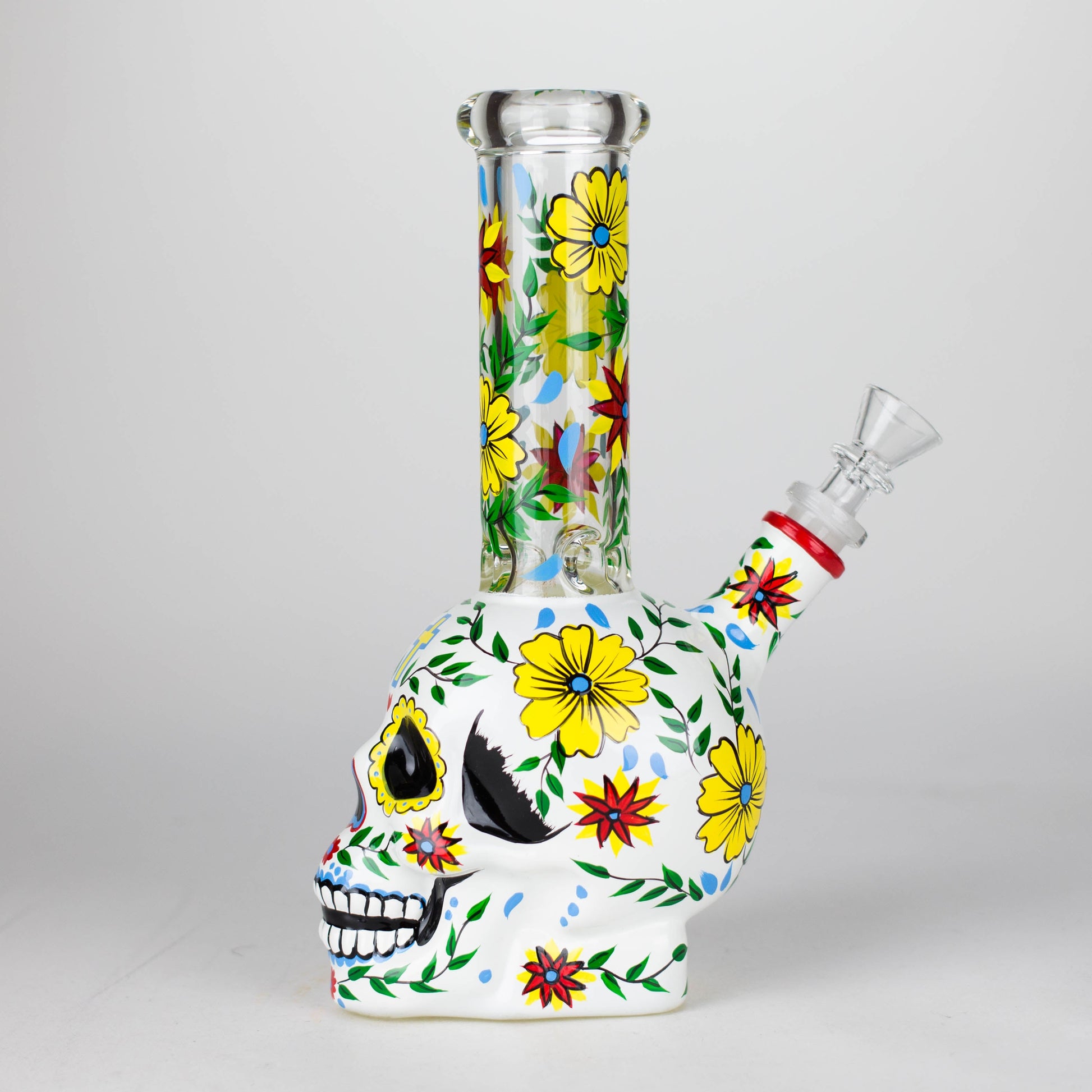 9" Sugar Skull-Themed glass bong [SK Series]_6