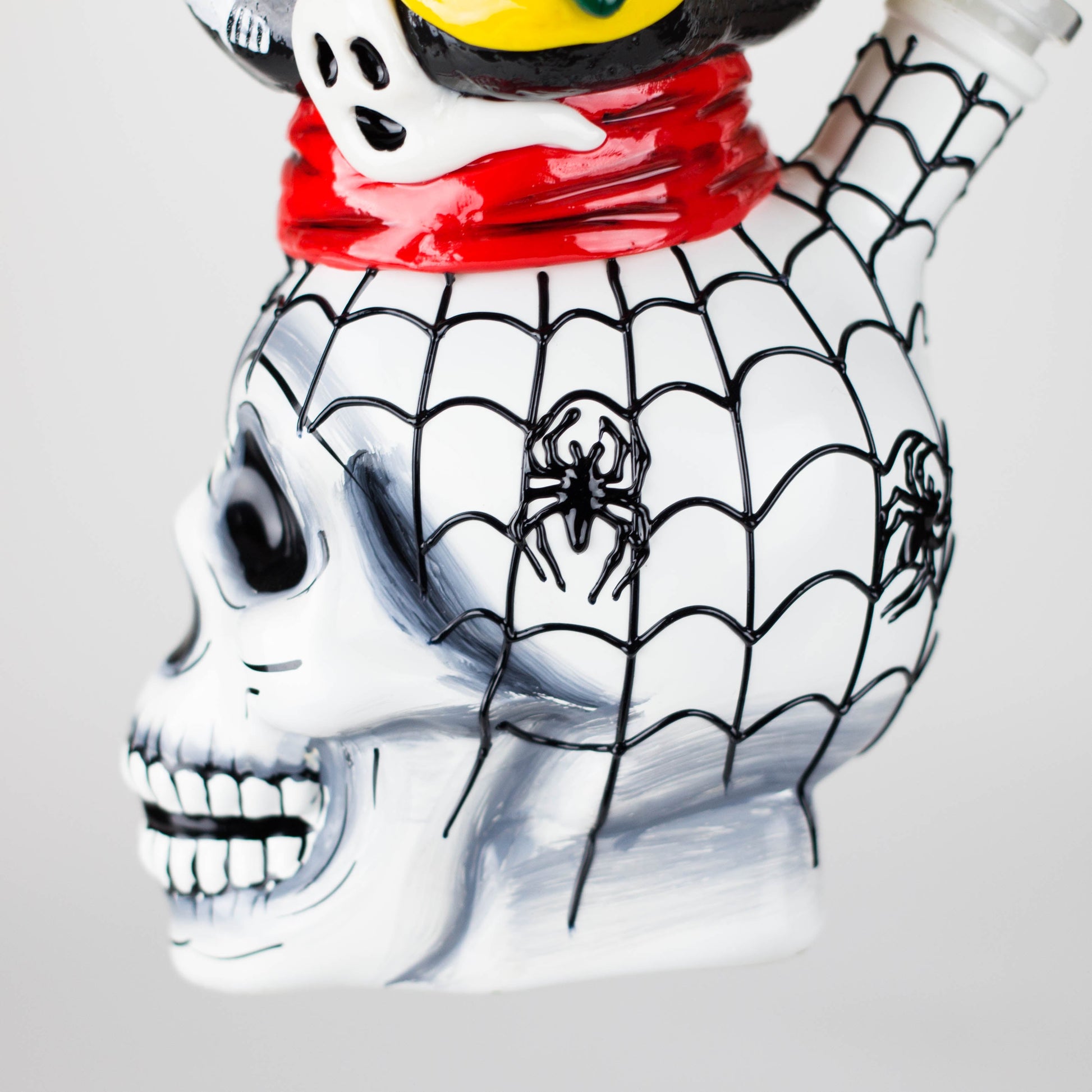 9" Pirate-Themed Sugar Skull Glass Bong [SK20]_5