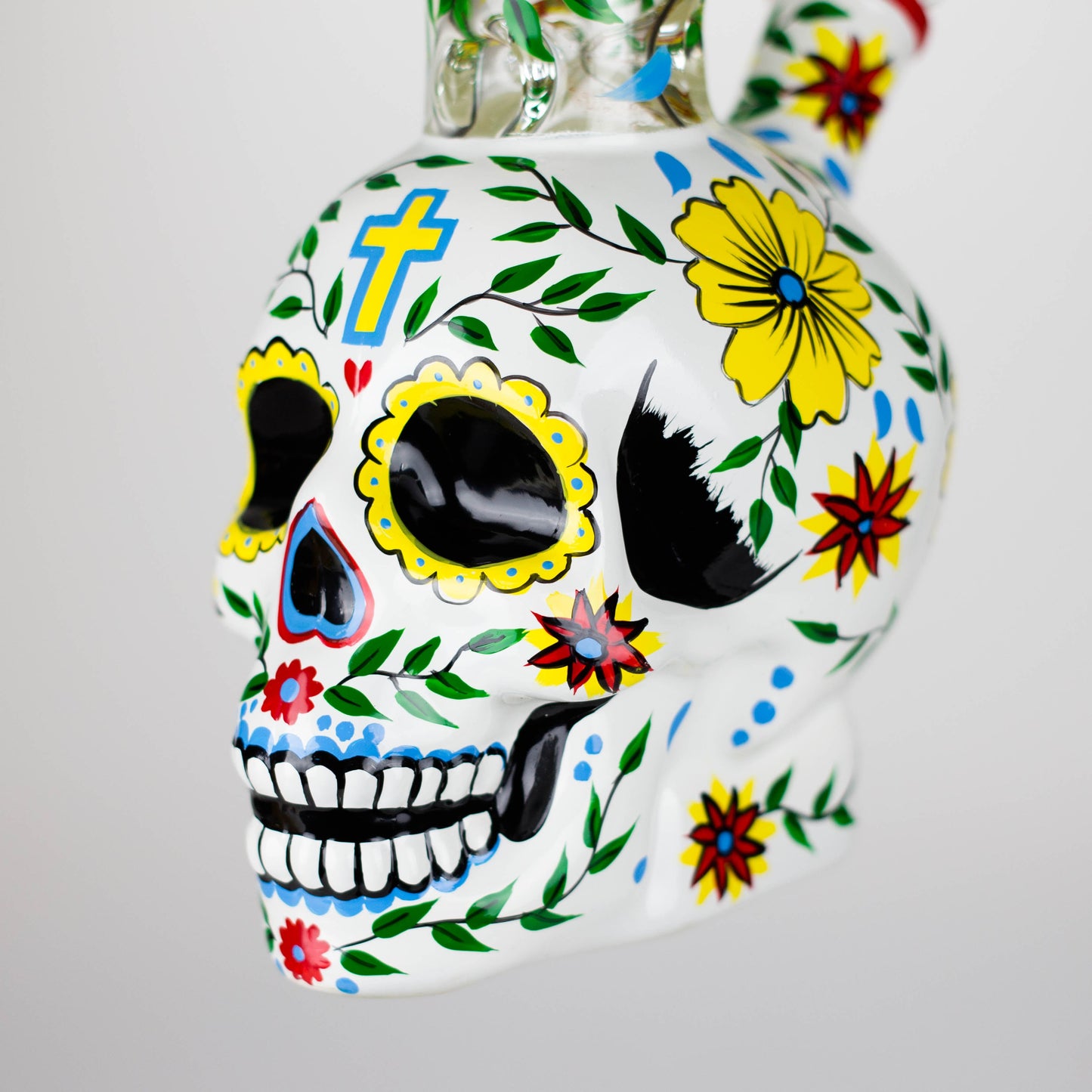 9" Sugar Skull-Themed glass bong [SK Series]_8