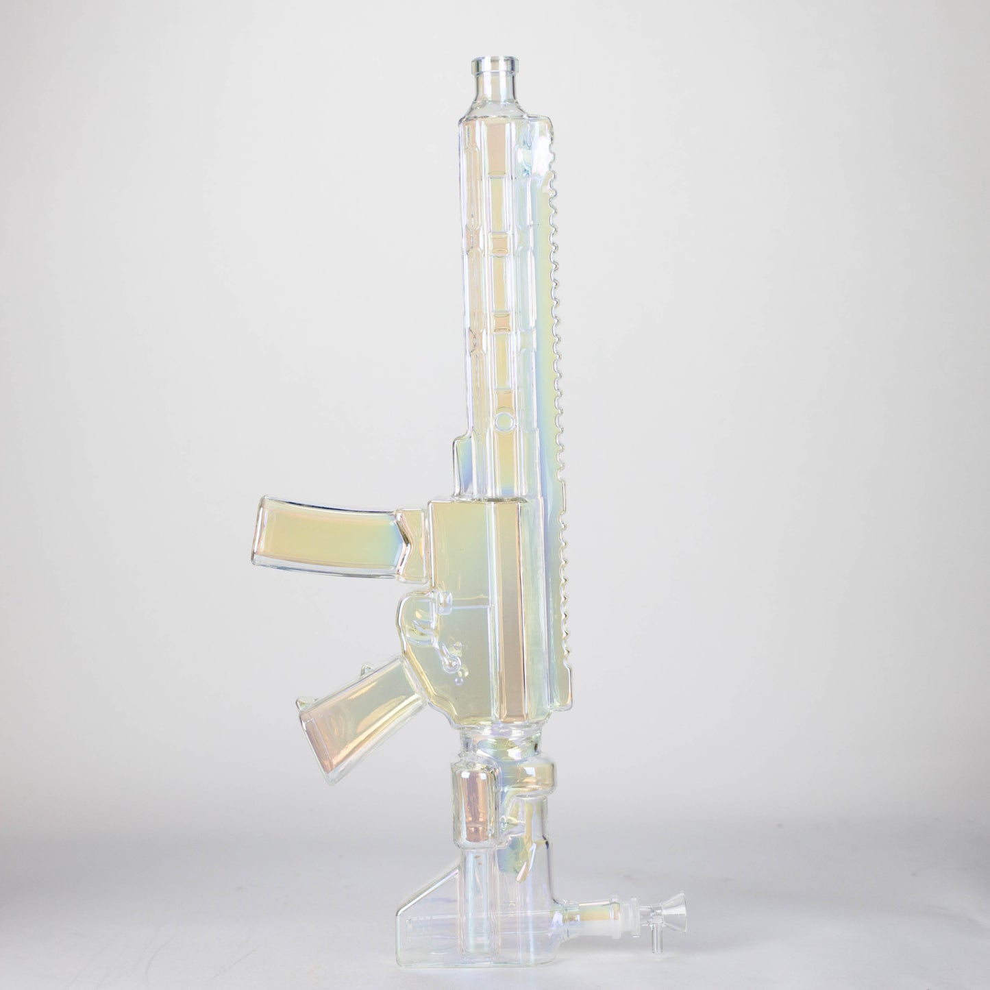 22" Electroplated Machin gun Design Glass Bong with Display Stand [GU003]_5