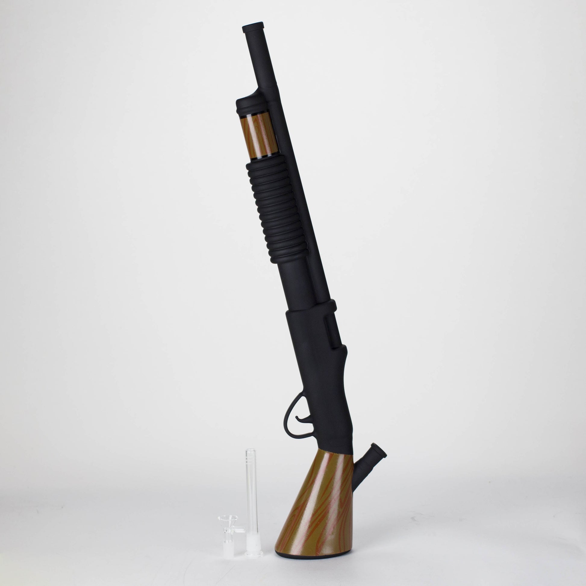 27" Painted Shotgun Design Glass Bong with Display Stand [GU006]_7