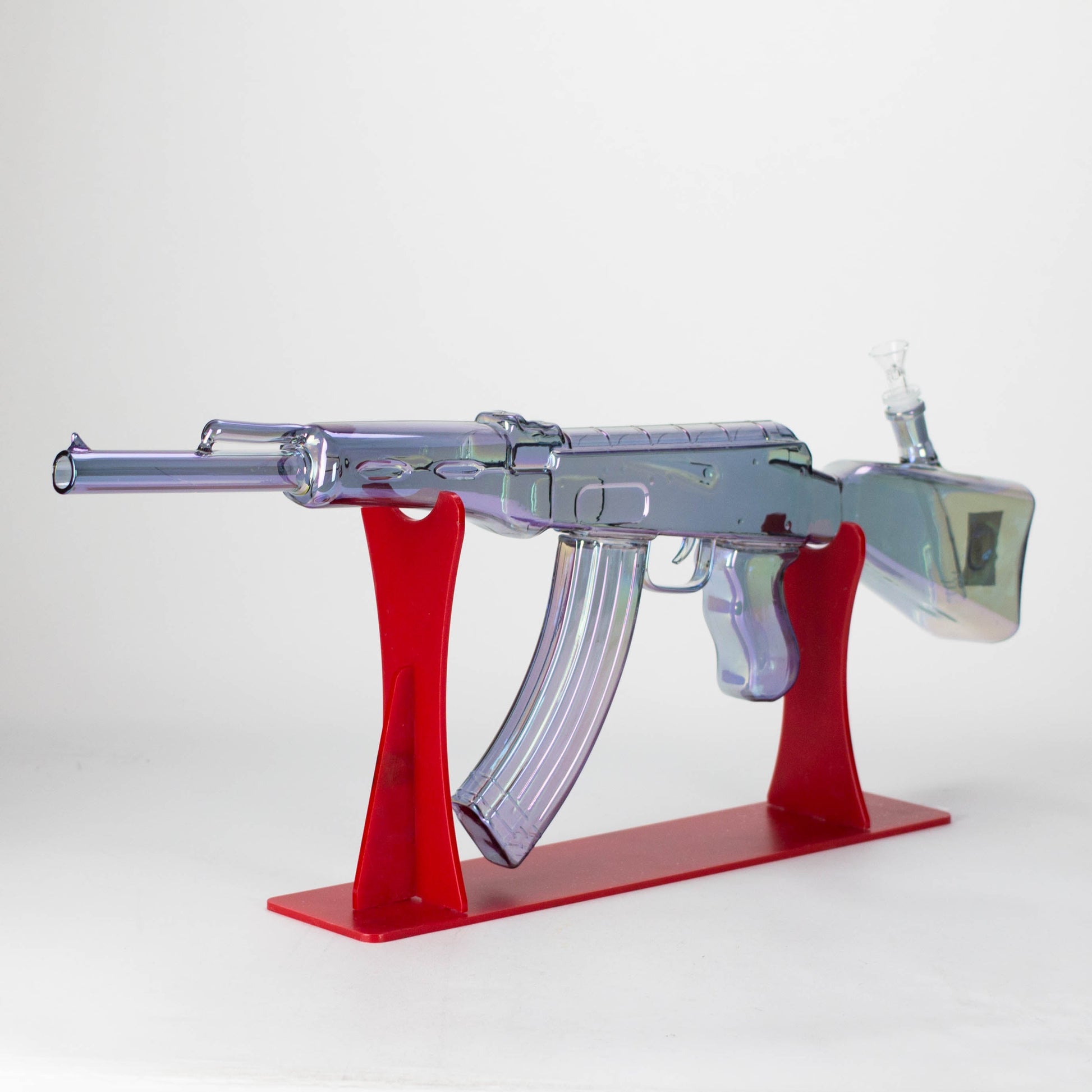 27" Electroplated AK-47 Design Glass Bong with Display Stand [GU001]_2