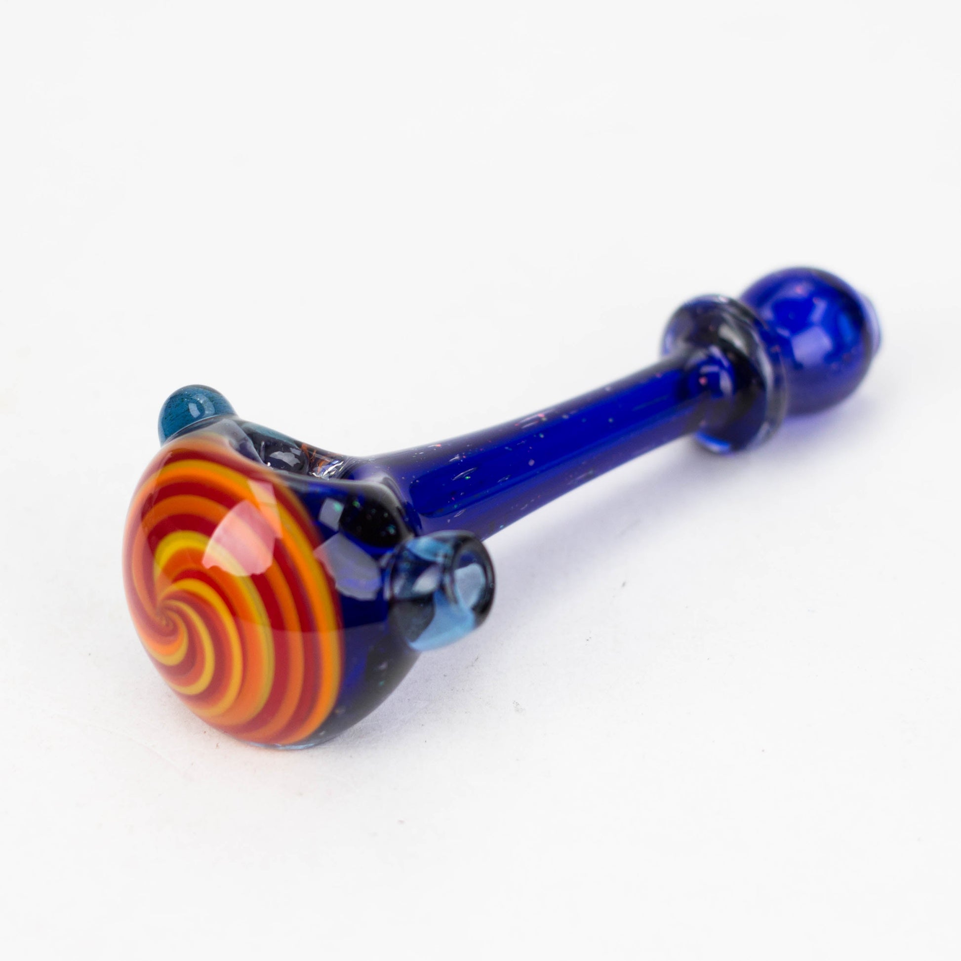 Shine Glassworks made in Canada | Crushed Opal Space fumed handpipe with spiral bowl_4