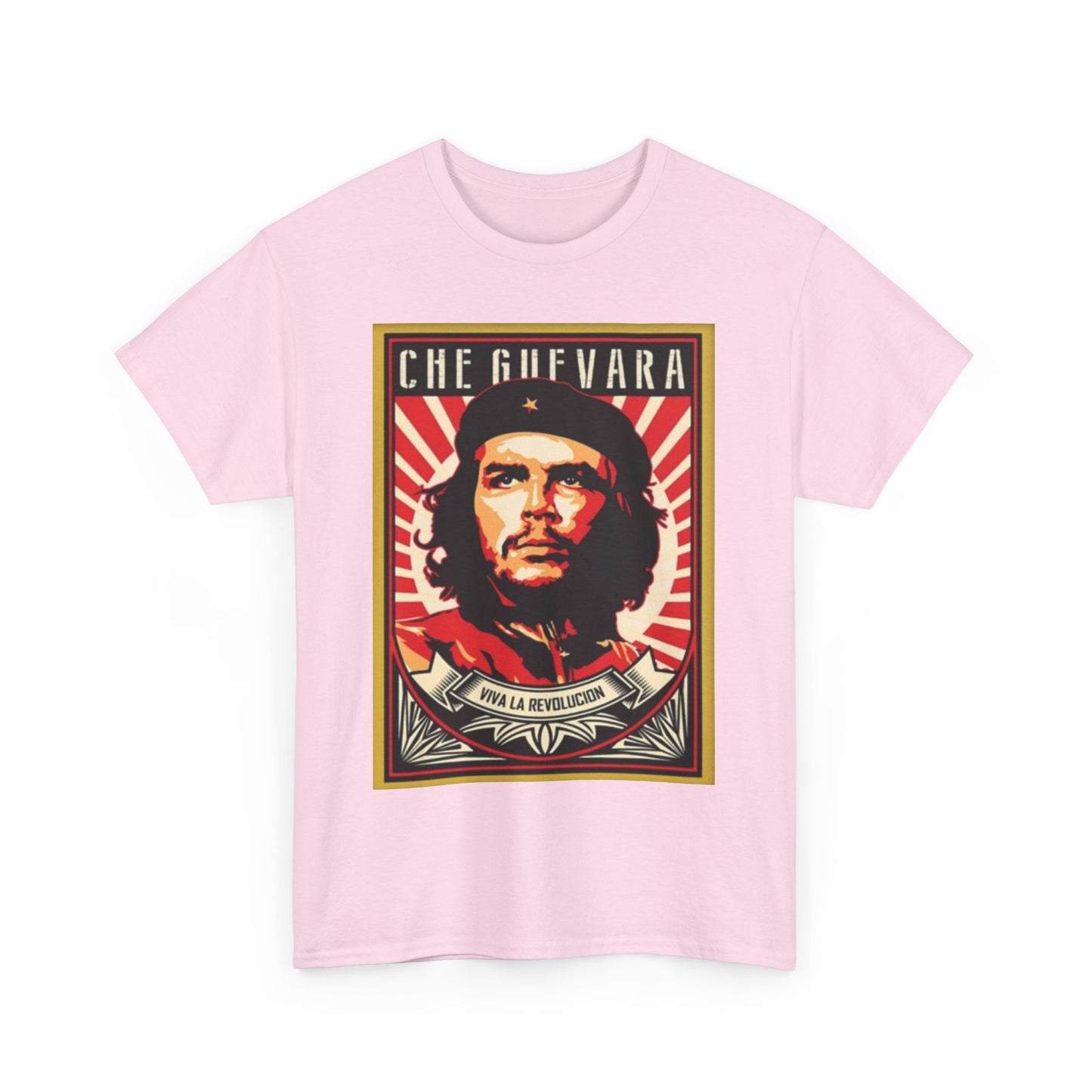 Che Guevara "Viva la Revolución" with Cuban Flag  - Graphic T-Shirt - Unisex Heavy Cotton Tee