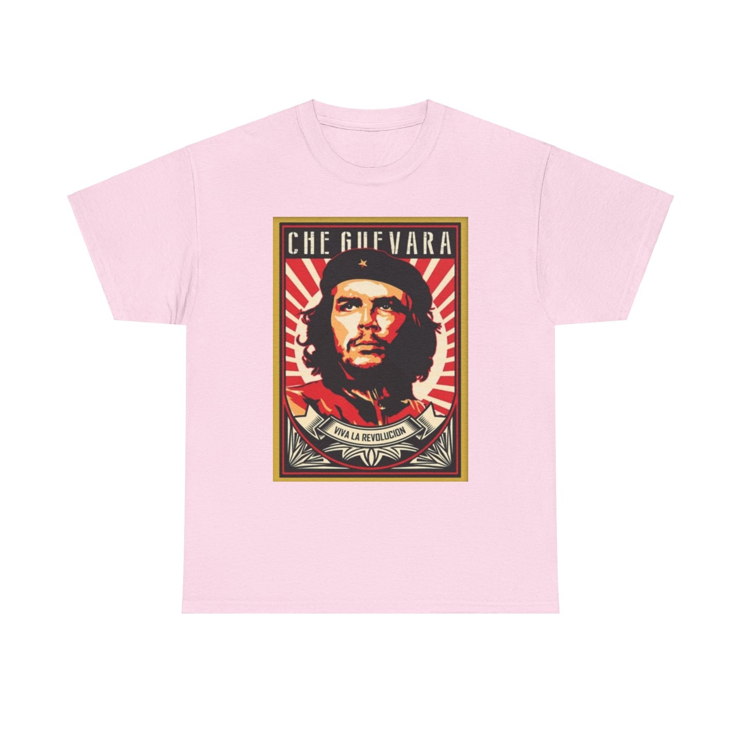 Che Guevara "Viva la Revolución" with Cuban Flag  - Graphic T-Shirt - Unisex Heavy Cotton Tee