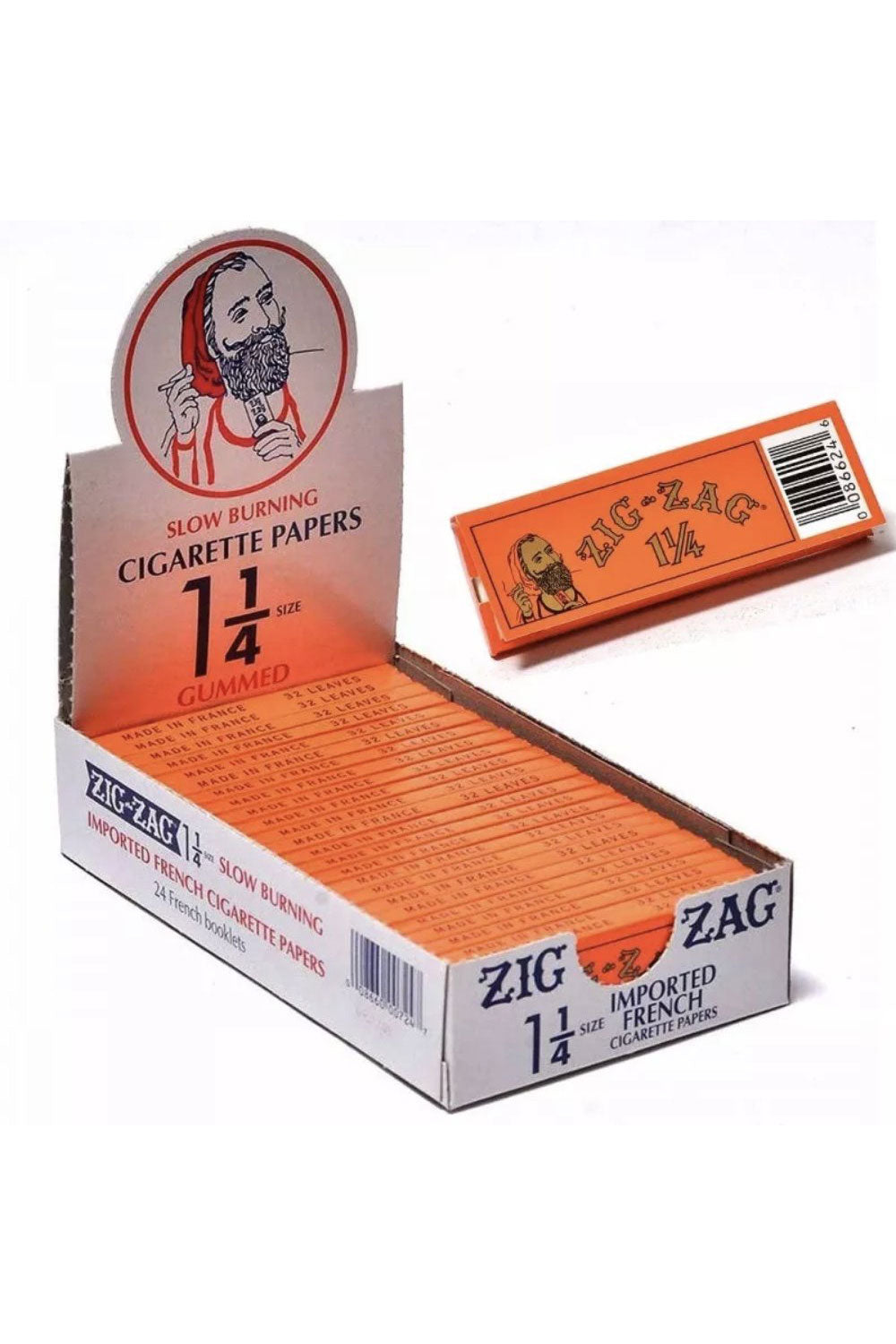 ZIG-ZAG Orange Slow burning Rolling Papers Box 1 1/4_1