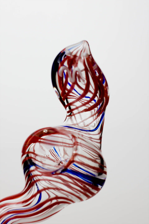 Cobra shape glass large hand pipe_3