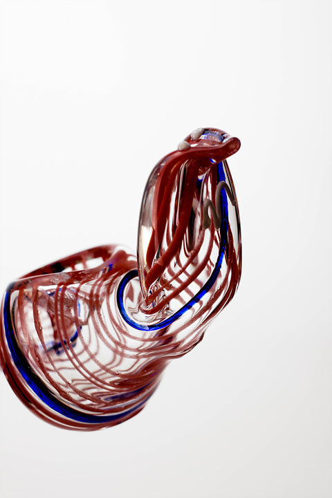 Cobra shape glass large hand pipe_4