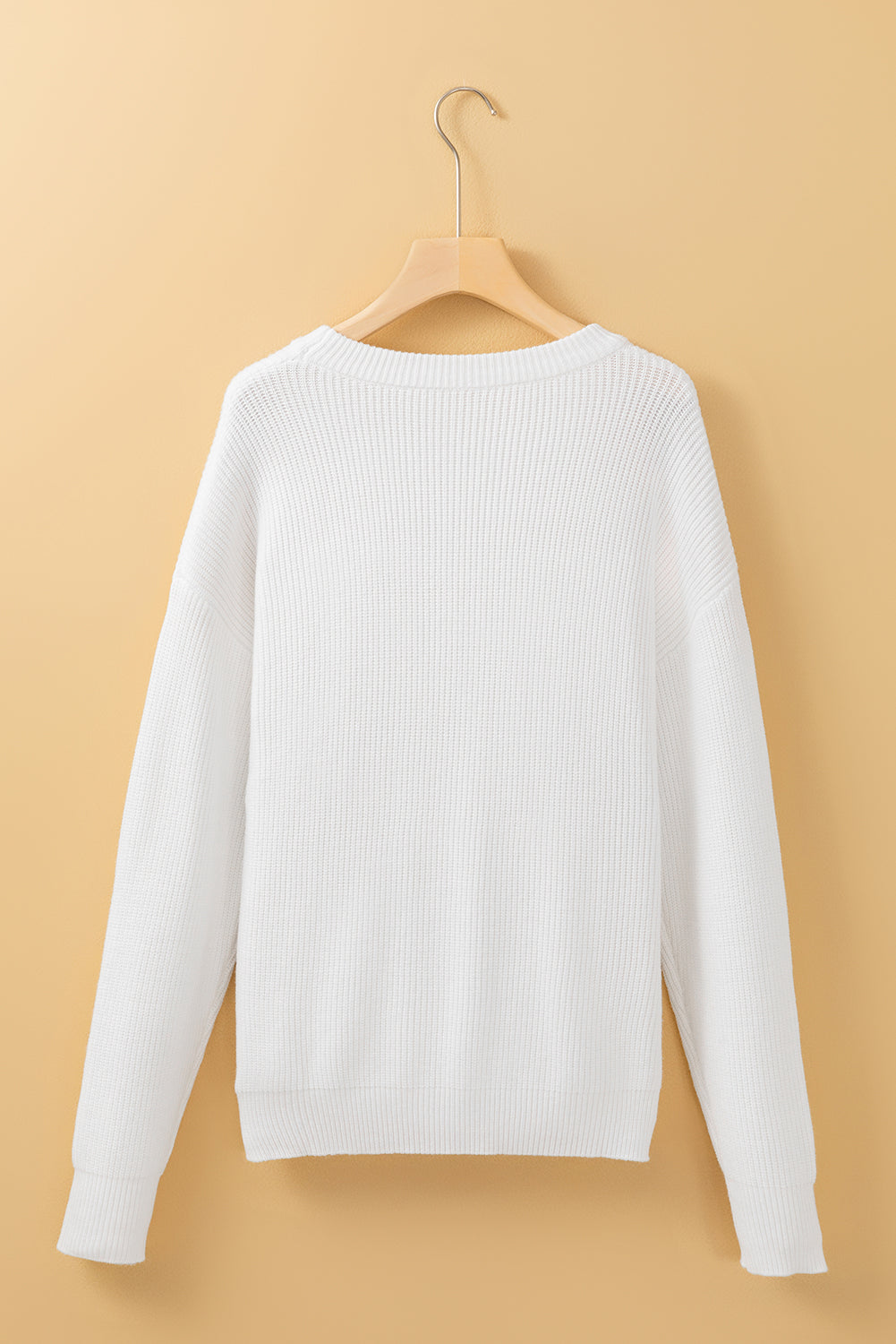 HELLO PUMPKIN Round Neck Long Sleeve Sweater