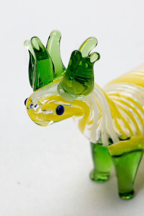 Standing Deer Small glass hand pipe_4