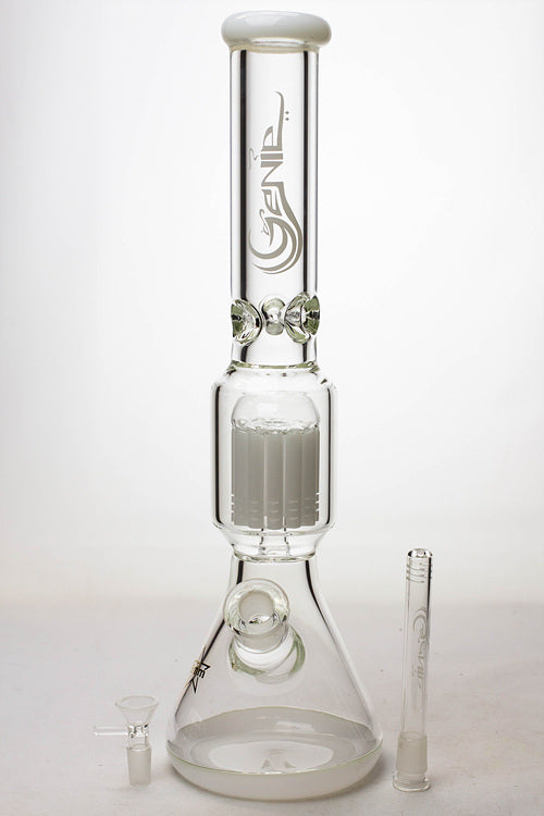 17.5" Genie 10-arm  9 mm colored bottom glass bong ( GE4180 )_3