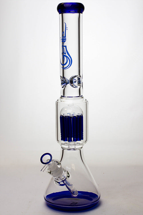 17.5" Genie 10-arm  9 mm colored bottom glass bong ( GE4180 )_11