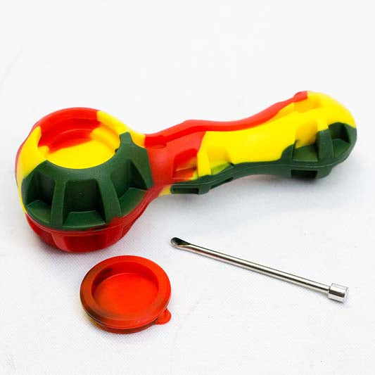 Silicone hand pipe with glass bowl and Jar_6