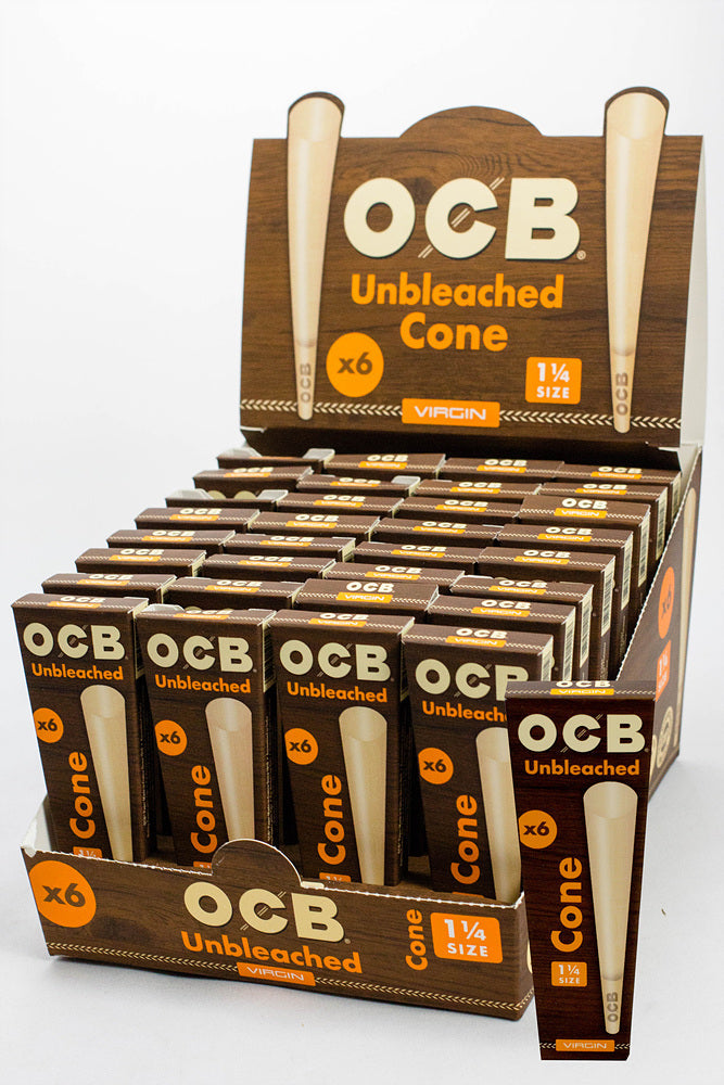 OCB Pre-rolled Cone - Virgin Unbleached Rolling Paper - 1 1/4_0