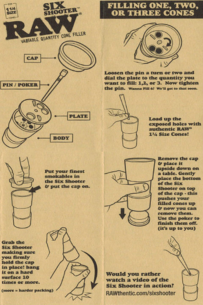 Raw six shooter for King size cones_5