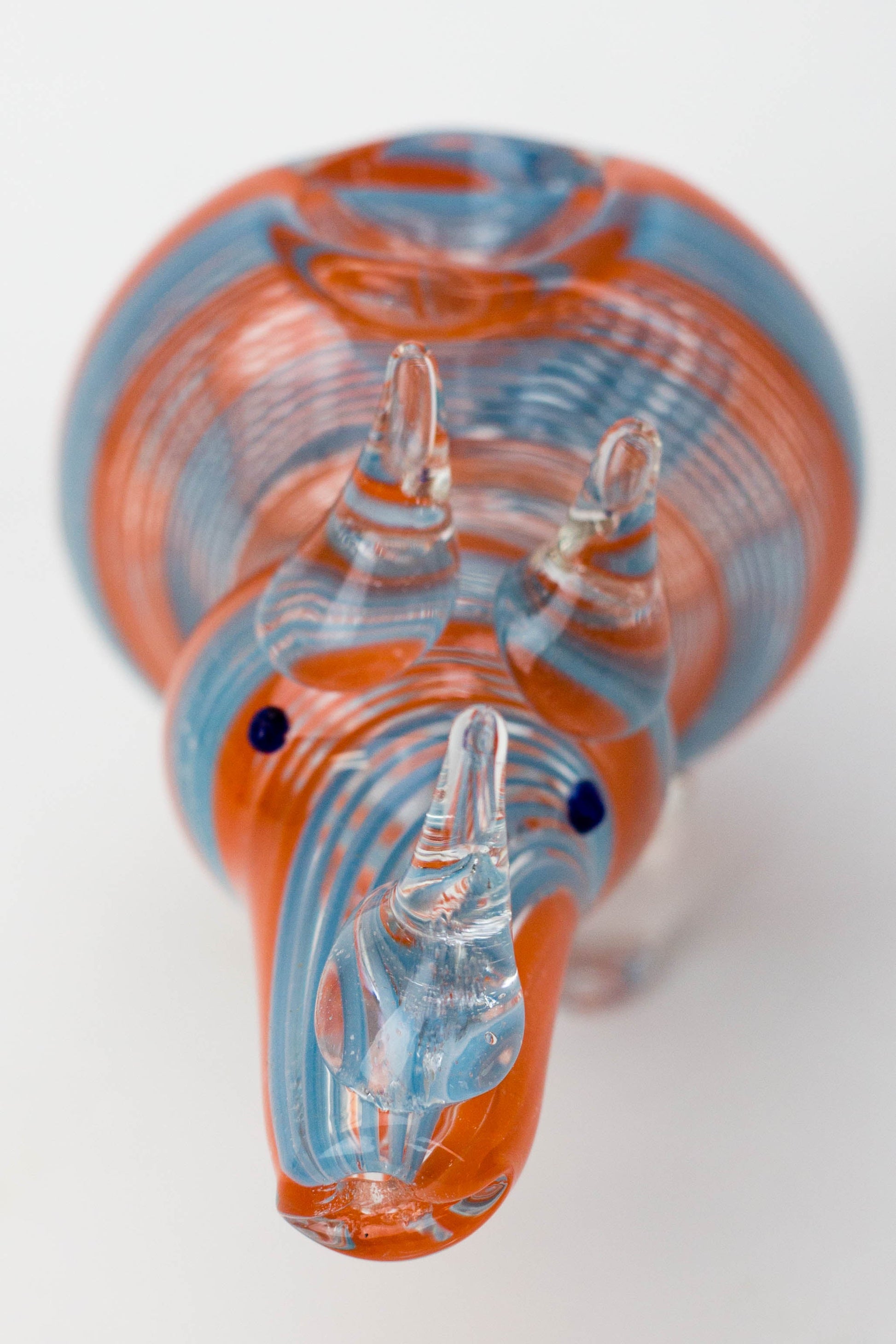 Standing Rhino glass hand pipe_2