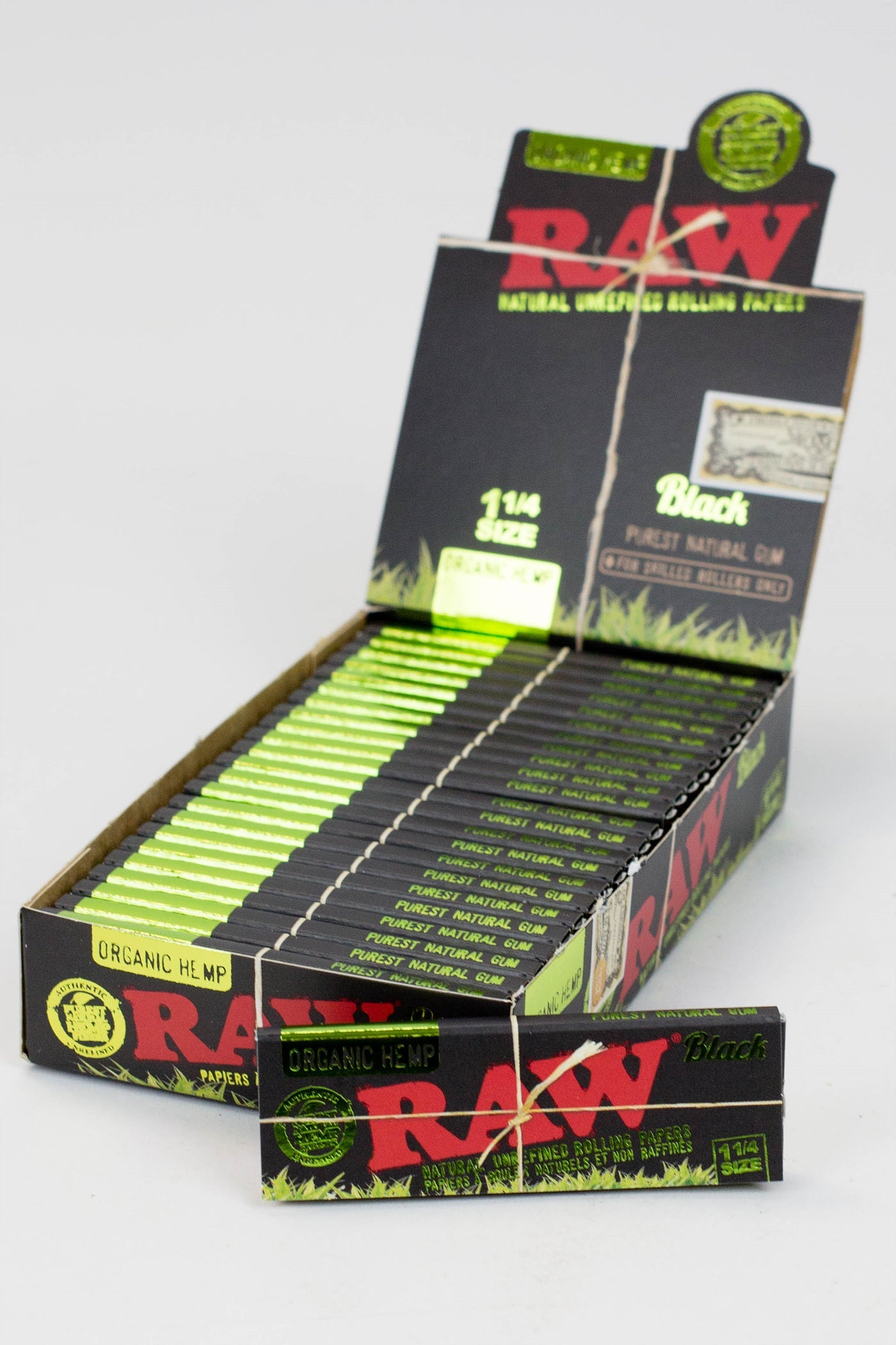 RAW Black Organic Hemp Rolling Paper_0