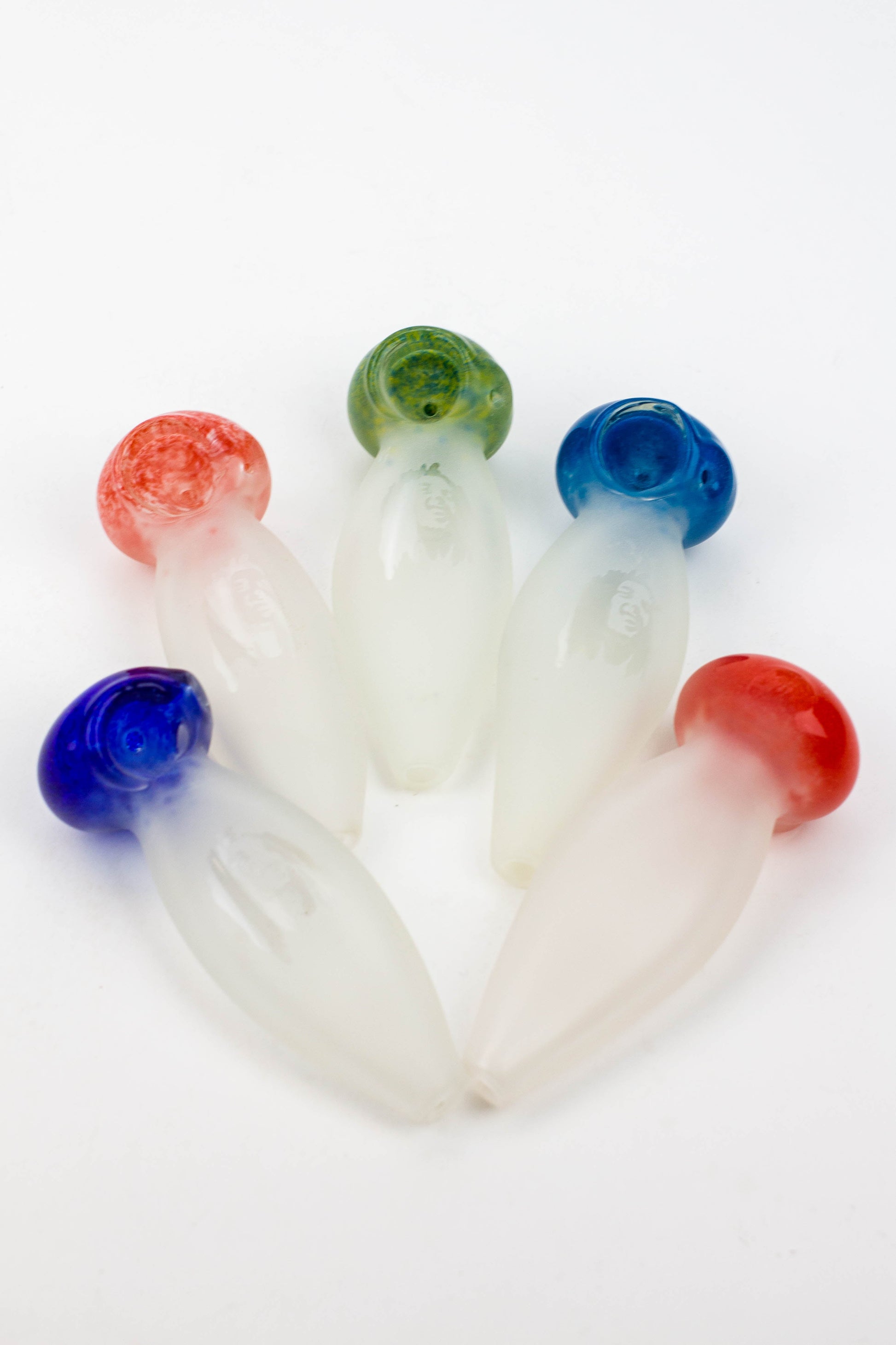 4.5" Frost soft glass hand pipe Pack of 2 - 8698_0