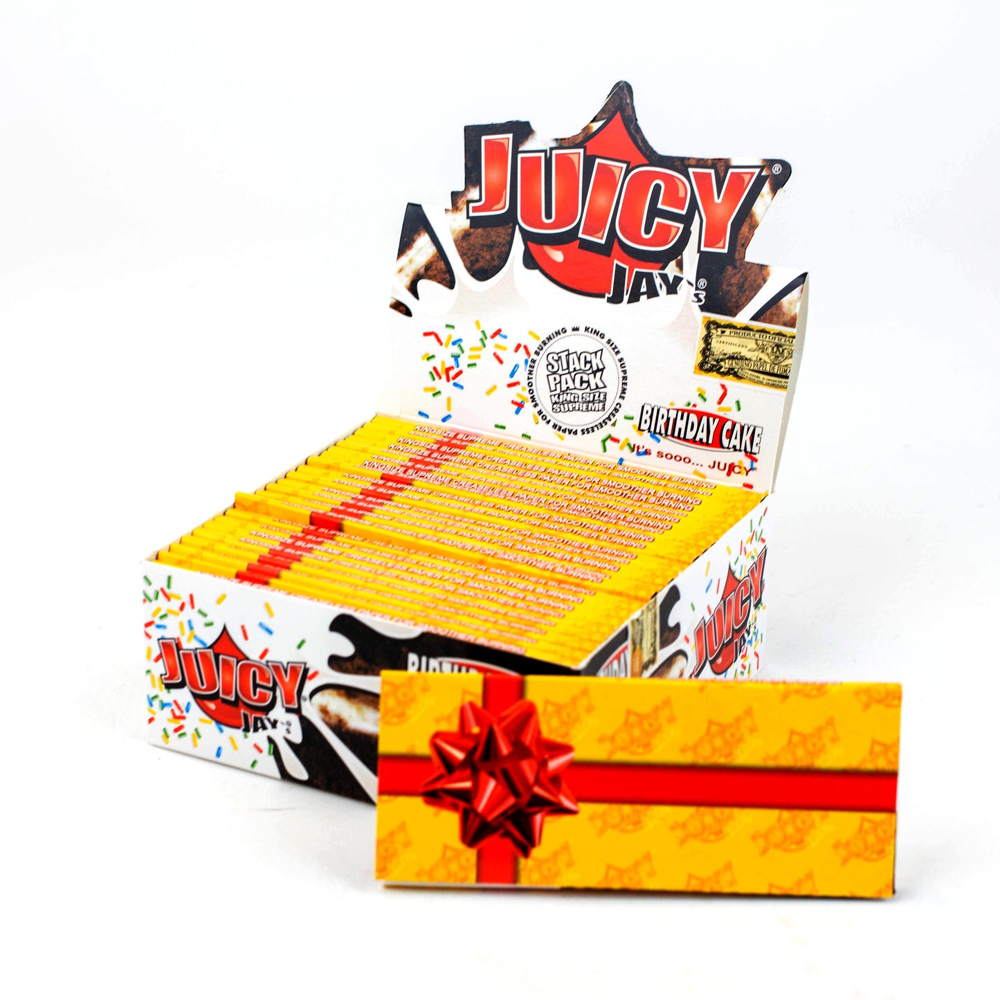 Juicy Jay's Birthday Cake King size Supreme Stack Pack rolling paper Box of 24_0