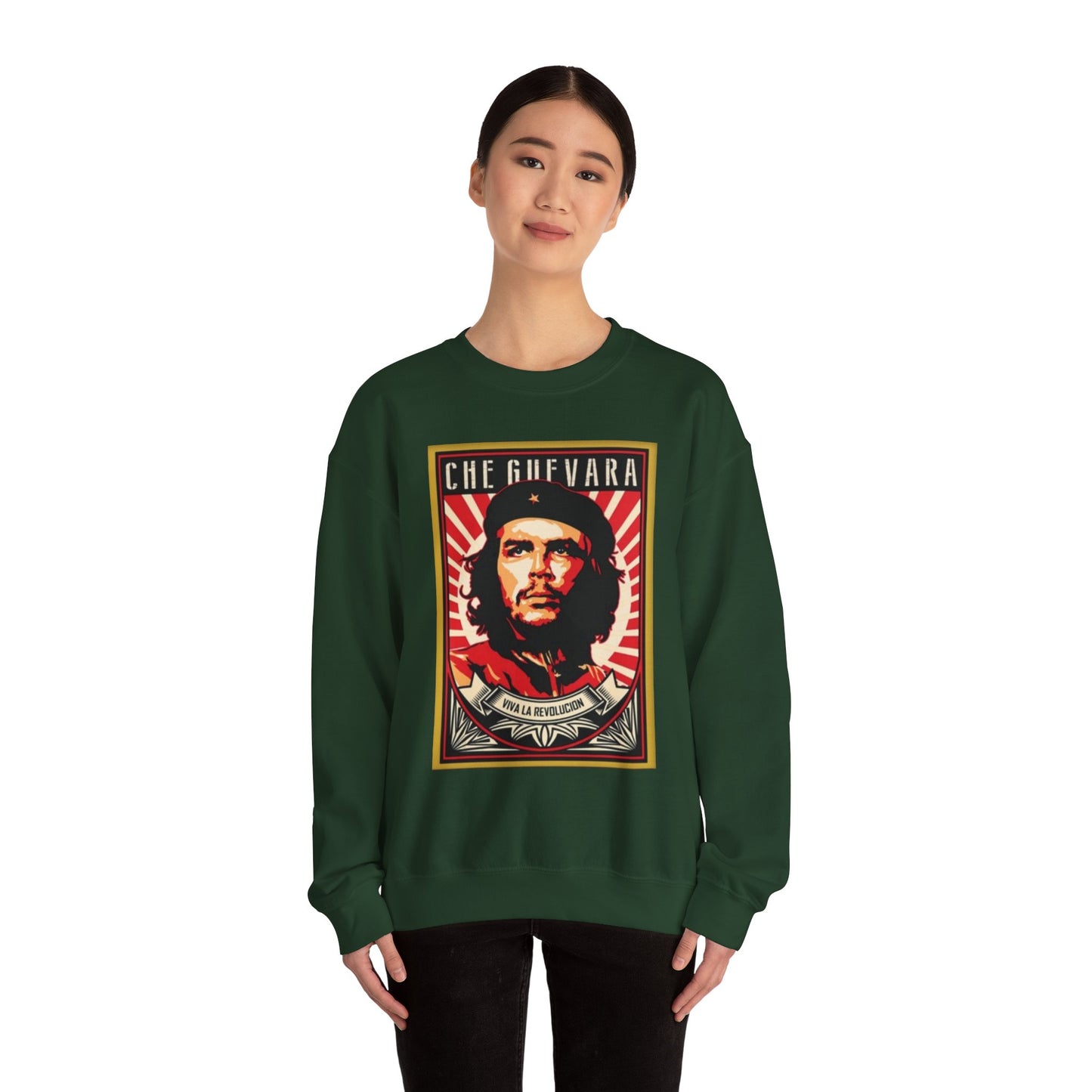 Che Guevara Inspired Unisex Heavy Blend™ Crewneck Sweatshirt - Iconic Revolution Apparel