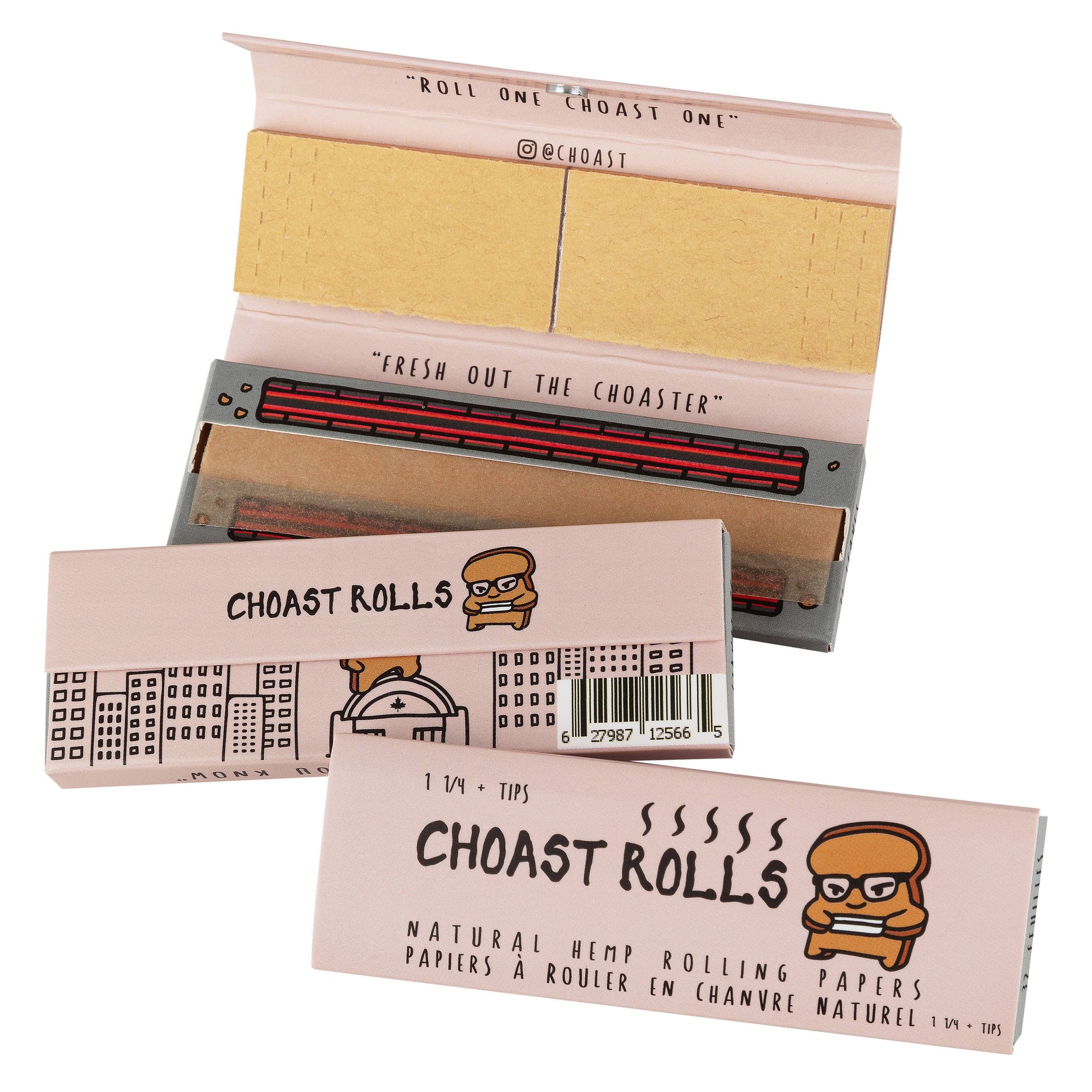 Choast Rolls - 1 1/4 Size - Natural Hemp Papers - 22 Packs Per Carton_1