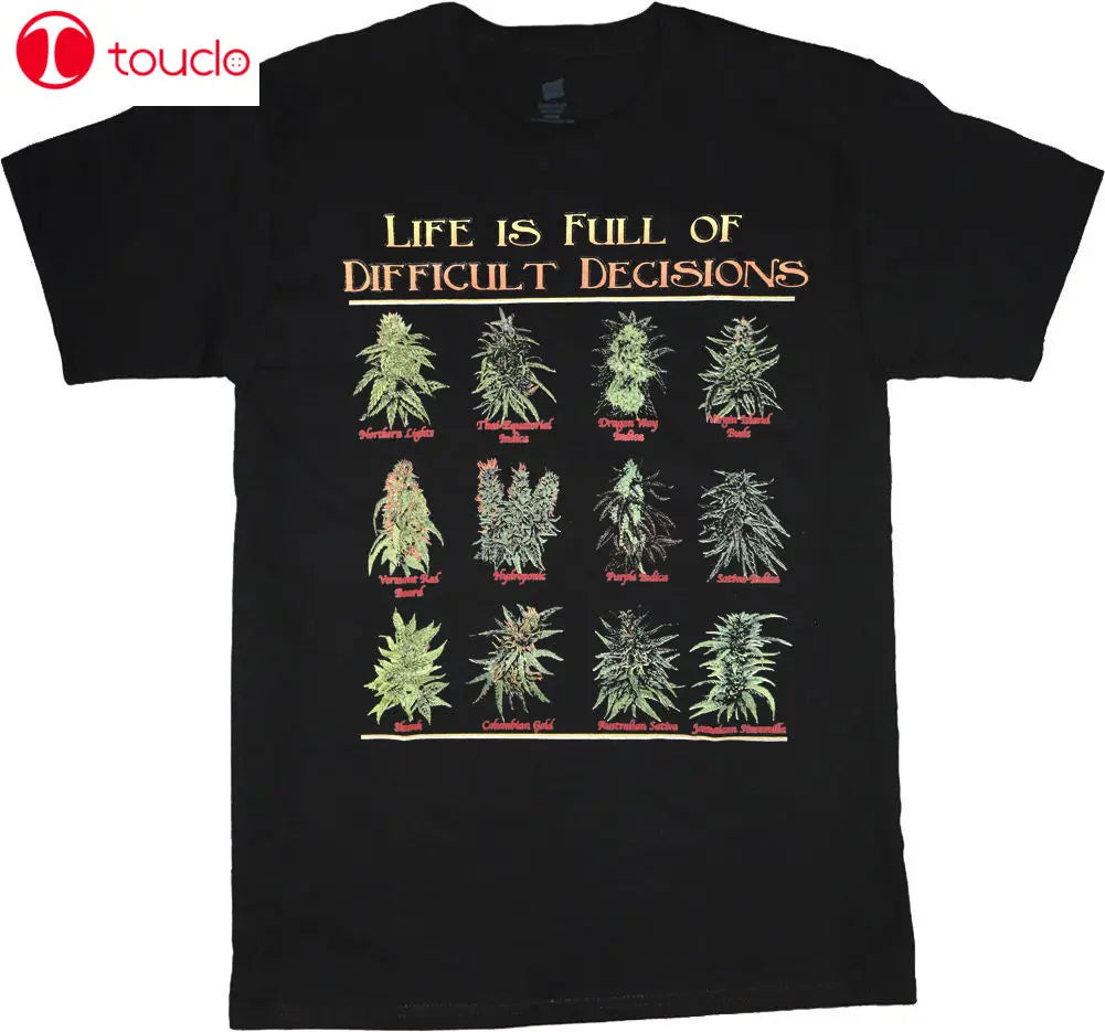 Men'S T-Shirt Pot Strains Cannabis Sativa Dank Kind Bud Dabs 420 Weed Tee Shirt