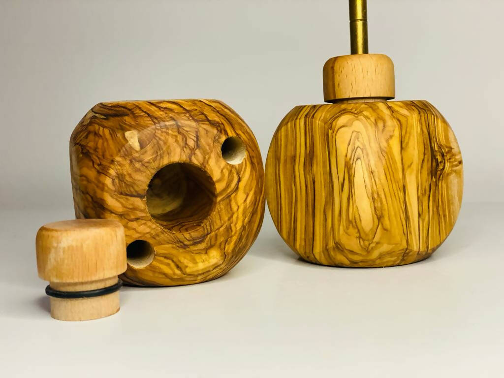 VOW | Olive Wood Big Apple Dugout/Smoker's Gift_4