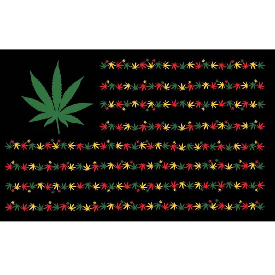 Digital Printed Marijuana Flag_5