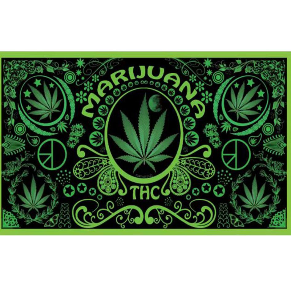 Digital Printed Marijuana Flag_1