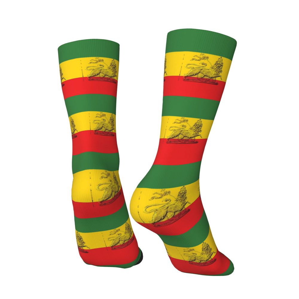 Lion Of Judah Rasta Colours Cannabis Leaf Plant Marijuana Weed Unisex Winter Socks Cycling Happy Socks street style Crazy Sock