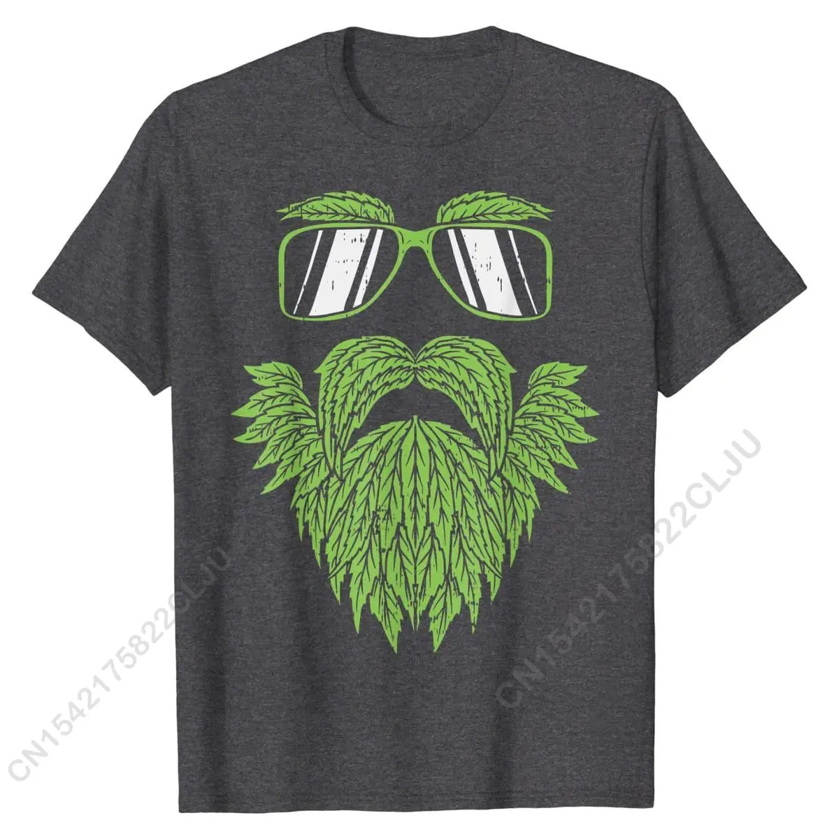 Weed Beard Shirt Face Cannabis Irish Hipster Gift T-Shirt Funny Men Tshirts Cotton Tops Shirts Funny