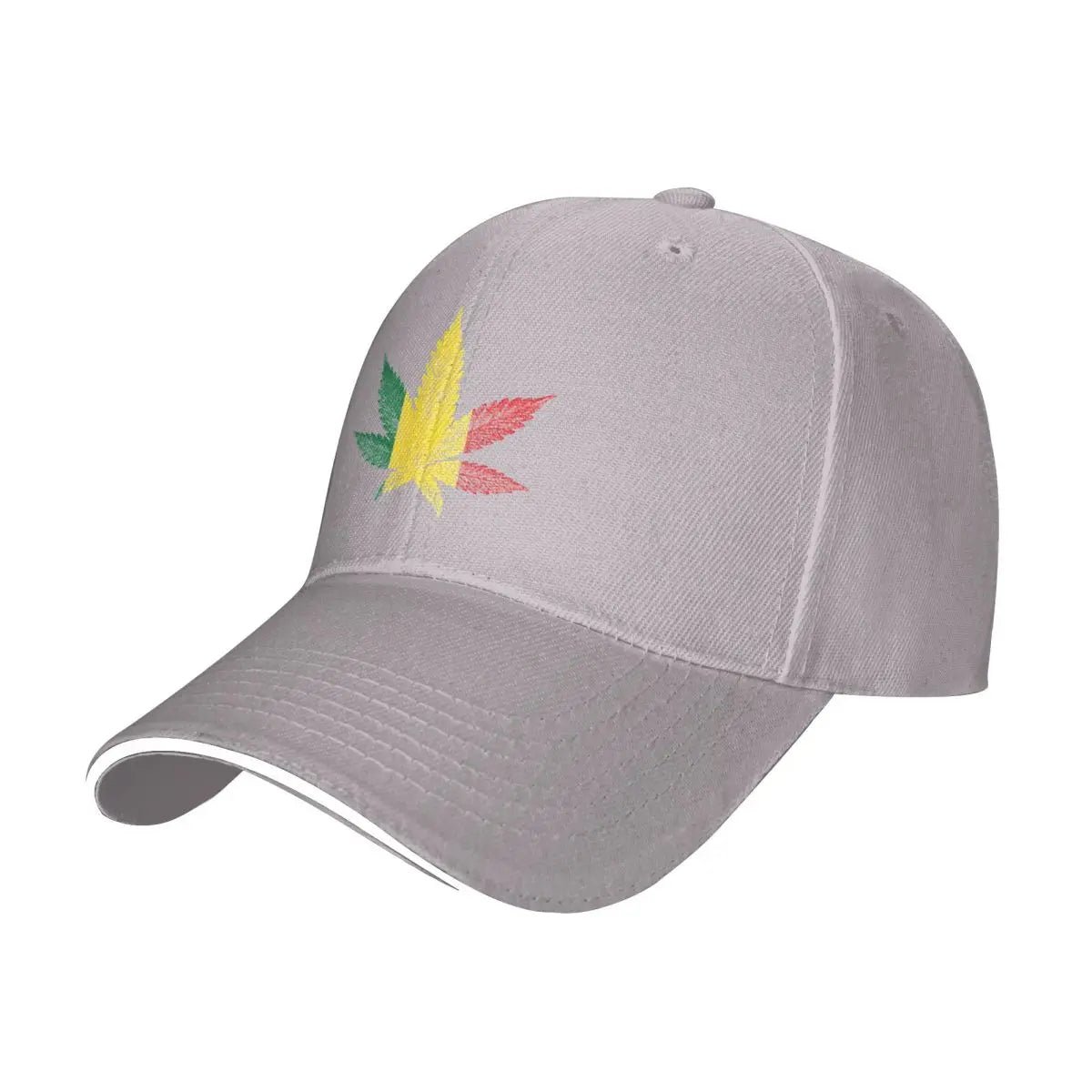 Rastafari Cannabis Leaf Baseball Caps Hip Hop Sandwich Caps for Men Women Adjustable Dad Hat Outdoor