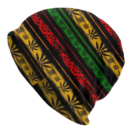 Mabstract Seamless Pattern Marijuana Cannabis Weed Leaf Washed Thin Bonnet Windproof Street Skullies Beanies Men Women Hats