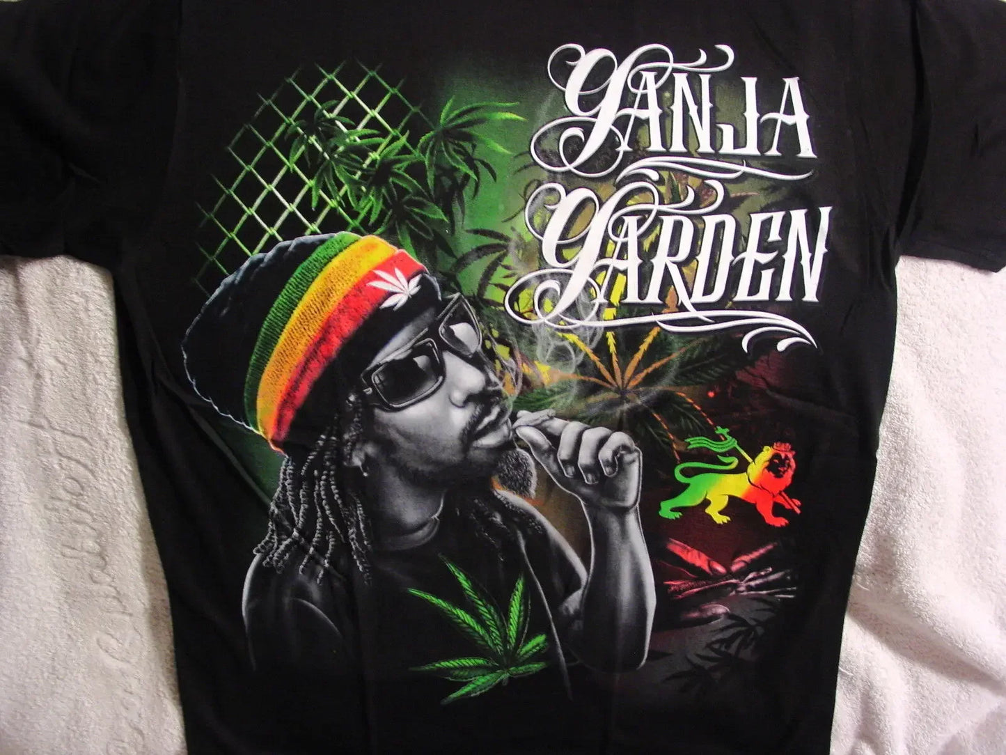 Marijuana Leaf Joint Dreadlocks Rasta Ganja Garden Marley T-Shirt 100% Cotton O-Neck Short Sleeve Casual Mens T-shirt Size S-3XL