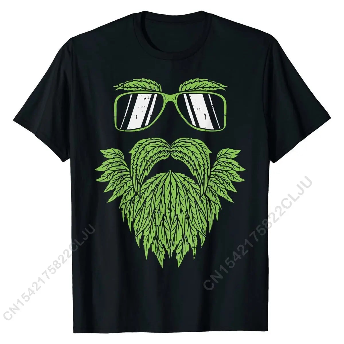 Weed Beard Shirt Face Cannabis Irish Hipster Gift T-Shirt Funny Men Tshirts Cotton Tops Shirts Funny